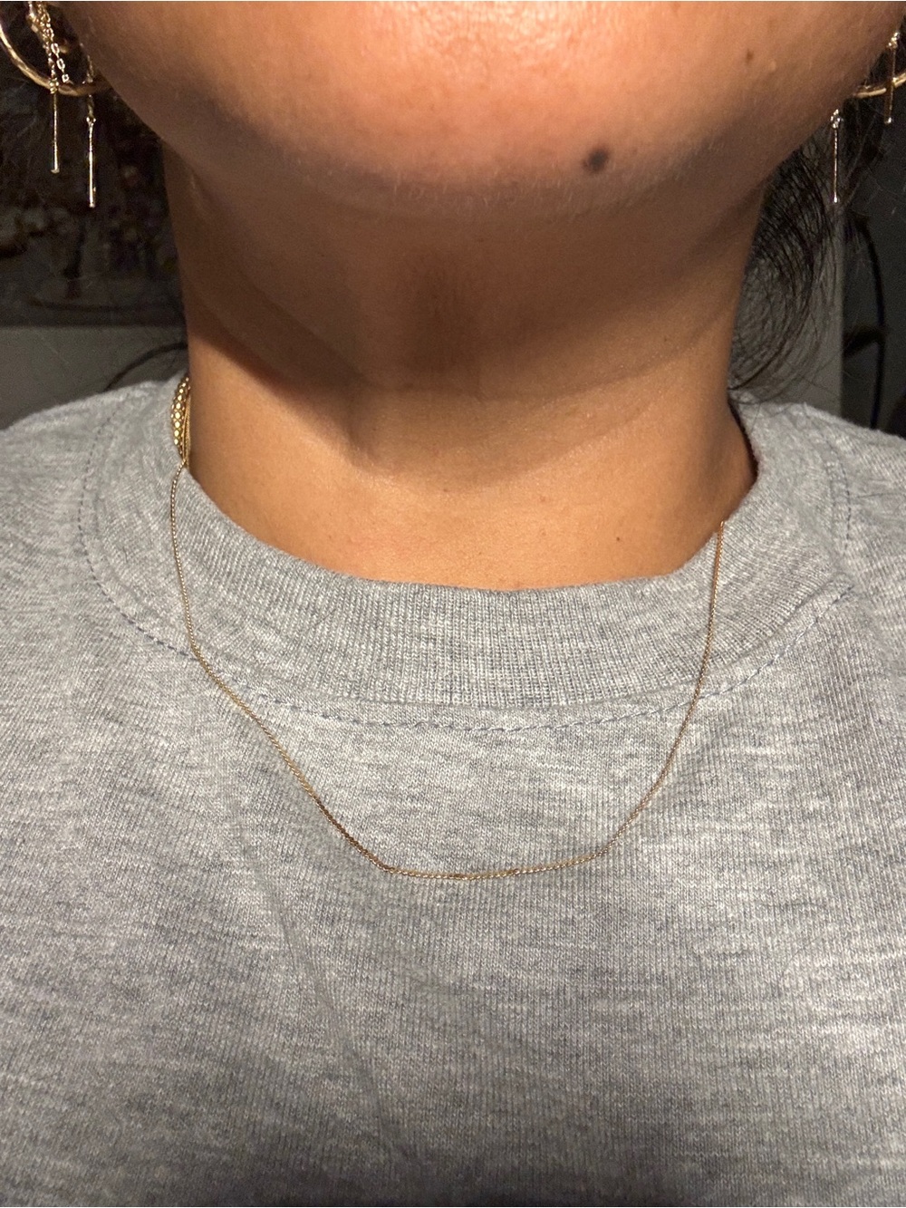 14K Gold Delicate Pendant Necklace - Elegant Everyday Chain - Picture 2 of 7